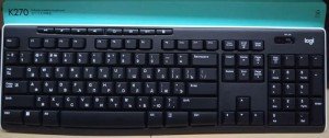 Беспроводная клавиатура K270 RUS BLACK/ WHITE 920-003058 LOGITECH