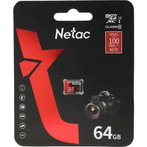 Карта памяти Netac P500 Extreme Pro, MicroSD, 64Gb, UHS-I U3 V10 A1 (NT02P500PRO-064G-S) Карта памяти Netac P500 Extreme Pro, MicroSD, 64Gb, UHS-I U3 V10 A1 (NT02P500PRO-064G-S)