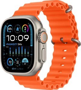 Часы Apple Watch Ultra 2 49 мм, Titanium Case with Orange Ocean Band Часы Apple Watch Ultra 2 49 мм, Titanium Case with Orange Ocean Band