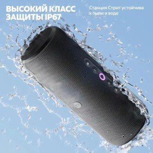 Умная портативная колонка Яндекс Станция Стрит с Алисой, чёрная, YNDX-00030BLK