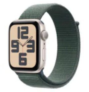 Часы Apple Watch SE (2024) 44mm Aluminium Case (Starlight), Sport Loop цвет (Lake Green)