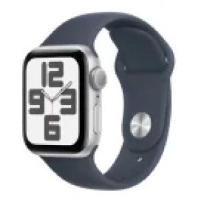 Часы Apple Watch SE 2024 GPS 44mm Silver Aluminum Case with Sport Band Blue (серебристый/синий) S/M 130–180 mm Часы Apple Watch SE 2024 GPS 44mm Silver Aluminum Case with Sport Band Blue (серебристый/синий) S/M 130–180 mm