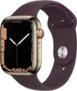 Apple Watch Series 7 GPS + Cellular 41mm Stainless Steel Case with Dark Cherry Sport Band MKHY3 (gold / золотистый) Apple Watch Series 7 GPS + Cellular 41mm Stainless Steel Case with Dark Cherry Sport Band MKHY3 (gold / золотистый)
