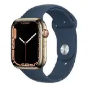 Apple Watch Series 7 GPS + Cellular 45mm Stainless Steel Case with Abyss Blue Sport Band MN9M3 (gold / золотистый) Apple Watch Series 7 GPS + Cellular 45mm Stainless Steel Case with Abyss Blue Sport Band MN9M3 (gold / золотистый)