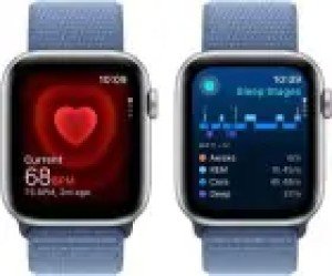 Умные часы Apple Watch Series 9 GPS 41mm Aluminium Silver Case with Storm Blue Loop Band Умные часы Apple Watch Series 9 GPS 41mm Aluminium Silver Case with Storm Blue Loop Band