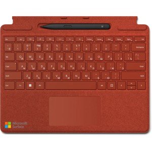 Клавиатура Microsoft Surface Pro 8/9/X Signature Alcantara Keyboard Poppy Red (Красный) + Slim Pen Bundle Клавиатура Microsoft Surface Pro 8/9/X Signature Alcantara Keyboard Poppy Red (Красный) + Slim Pen Bundle