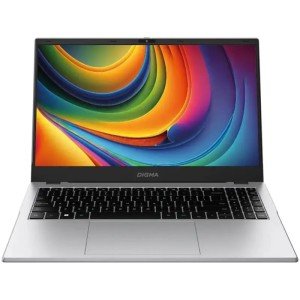Ноутбук Digma EVE P5852, 15.6" (1920x1080) IPS/Intel N200/8 ГБ DDR5/256 ГБ SSD/Intel UHD Graphics/Windows 11 Pro, Серебристый (DN15N2-8CXW01)