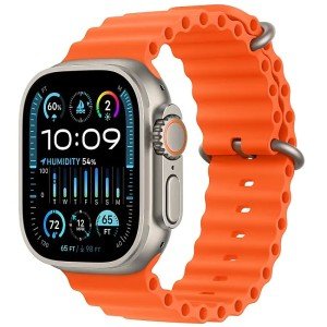 Умные часы Apple Watch Ultra 2 GPS + Cellular, 49mm Titanium Case with Orange Ocean Band Умные часы Apple Watch Ultra 2 GPS + Cellular, 49mm Titanium Case with Orange Ocean Band