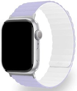 Ремешок силиконовый uBear Mode для Apple Watch 38/40/41 мм, лавандовый/белый (WB12LW01SM-AW) Ремешок силиконовый uBear Mode для Apple Watch 38/40/41 мм, лавандовый/белый (WB12LW01SM-AW)