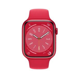 Apple Watch Series 8 45mm Red Aluminum Case with Sport Band, Red Apple Watch Series 8 45mm Red Aluminum Case with Sport Band, Red
