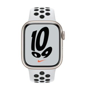 Смарт-часы Apple Watch Nike Series 7 45mm, корпус из алюминия цвета «сияющая звезда», спортивный ремешок Nike Смарт-часы Apple Watch Nike Series 7 45mm, корпус из алюминия цвета «сияющая звезда», спортивный ремешок Nike