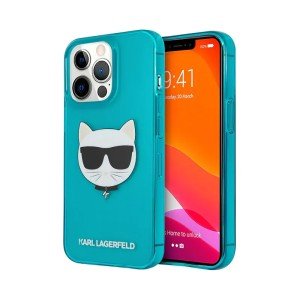 Чехол Lagerfeld TPU FLUO CASE CHOUPETTE'S HEAD для iPhone 13 ProMax, синий Чехол Lagerfeld TPU FLUO CASE CHOUPETTE'S HEAD для iPhone 13 ProMax, синий