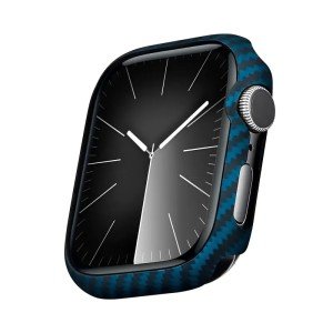 Чехол PITAKA Air Case для Apple Watch 45мм 7/8/9 чёрно/синий (полоска) 