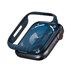 Чехол PITAKA Air Case для Apple Watch 45мм 7/8/9 чёрно/синий (полоска) 