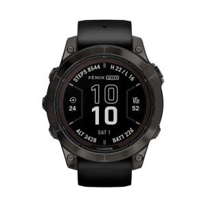 Garmin FENIX 7 PRO Sapphire Solar титановый угольно-серый DLC с черным ремешком 