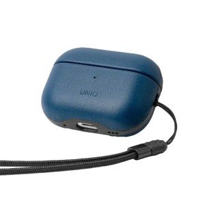 Кожаный чехол Uniq Terra Genuine Leather для AirPods PRO 2 (2022) Space Blue