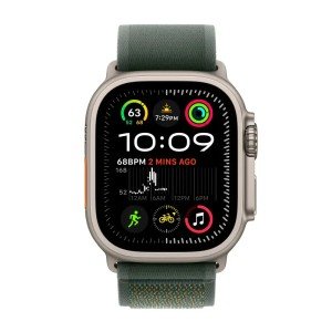 Ремешок Apple Watch 49mm Trail Loop Natural Titanium Finish 44/45/46/49mm M/L Green