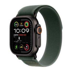 Ремешок Apple Watch 49mm Trail Loop Black Titanium Finish M/L 44/45/46/49mm Green