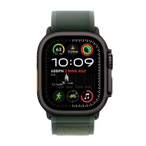 Ремешок Apple Watch 49mm Trail Loop Black Titanium Finish M/L 44/45/46/49mm Green