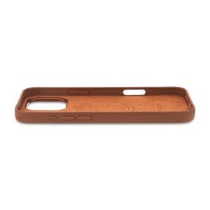 Чехол Decoded Leather Back Cover для iPhone 16 Pro  6.3" MagSafe Tan