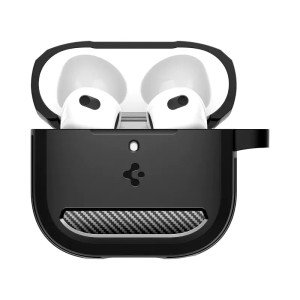 Чехол Spigen Rugged Armor для Airpods 4 Matte Black