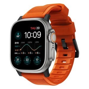 Ремешок Nomad Rugged Strap для Apple Watch 44/45/46/49mm Orange/Black