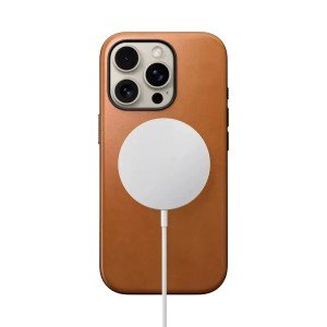 Чехол Nomad Modern Leather для iPhone 16 Pro 6.3" MagSafe Golden Brown