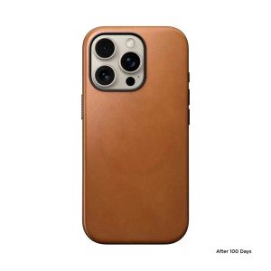 Чехол Nomad Modern Leather для iPhone 16 Pro 6.3" MagSafe Golden Brown