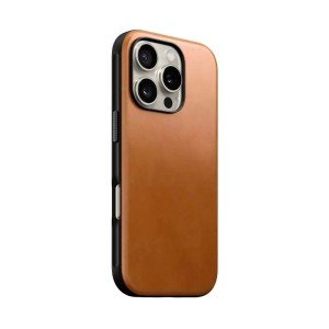 Чехол Nomad Modern Leather для iPhone 16 Pro 6.3" MagSafe Golden Brown