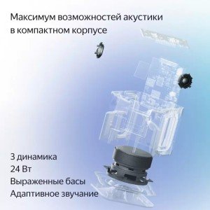 Умная колонка Яндекс Станция Миди с Zigbee и Алисой на YaGPT Black