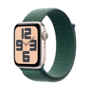 Смарт-часы Apple Watch Series SE (2024) Starlight Aluminium Case with Sport Loop 40mm Lake Green