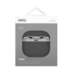 Чехол Uniq Lino Liquid Silicone для Airpods 4 Grey