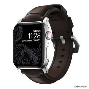 Ремешок Nomad Traditional для Apple Watch 44/45/46/49mm Brown/Silver