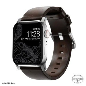 Ремешок Nomad Modern для Apple Watch 44/45/46/49mm Brown/Silver