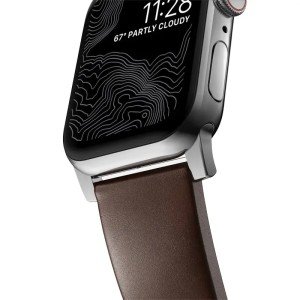 Ремешок Nomad Modern для Apple Watch 44/45/46/49mm Brown/Silver