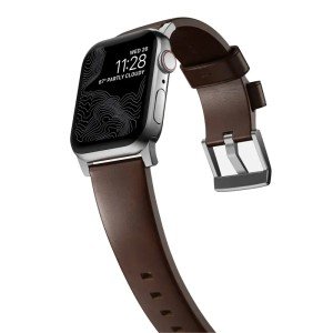 Ремешок Nomad Modern для Apple Watch 44/45/46/49mm Brown/Silver