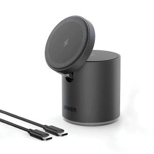 Беспроводное зарядное устройство Anker 2-in-1 with MagSafe Black