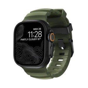 Ремешок Nomad Rocky Point Band для Apple Watch, Black Finish 44/45/46/49mm Forest
