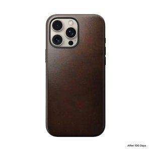 Чехол Nomad Modern Leather Horween для iPhone 16 Pro Max 6.9" MagSafe Rustic Brown
