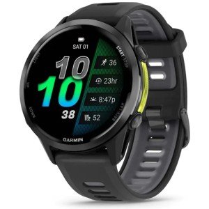 Умные часы Garmin Forerunner 970 Carbon Grey DLC Titanium with Black Case and Black/Translucent Whitestone Band (010-02969-10)