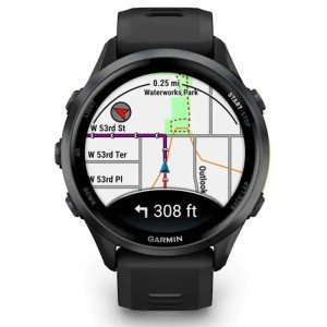 Умные часы Garmin Forerunner 970 Carbon Grey DLC Titanium with Black Case and Black/Translucent Whitestone Band (010-02969-10)