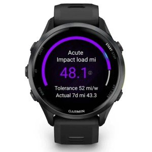 Умные часы Garmin Forerunner 970 Carbon Grey DLC Titanium with Black Case and Black/Translucent Whitestone Band (010-02969-10)