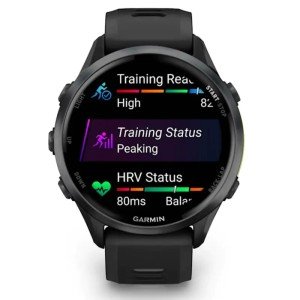 Умные часы Garmin Forerunner 970 Carbon Grey DLC Titanium with Black Case and Black/Translucent Whitestone Band (010-02969-10)