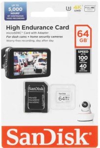 Карта памяти SanDisk High Endurance microSDXC 64 ГБ, (SDSQQNR-064G-GN6IA) Карта памяти SanDisk High Endurance microSDXC 64 ГБ, (SDSQQNR-064G-GN6IA)