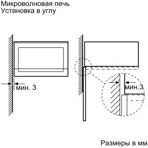Микроволновая печь встраиваемая Bosch BFL554MB0, черный