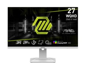 Монитор 27" MSI MAG 274QRFW IPS, 2560x1440 (16:9), 400кд/м2, 180 Гц, 1 мс, 178°/178°, HDMI, DisplayPort, белый 9S6-3CC29H-277