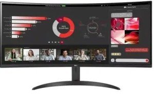 Монитор 34" LG UltraWide 34WR50QK-B, 3440x1440, VA, 100Гц, 2хHDMI, изогнутый, черный