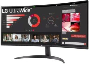 Монитор 34" LG UltraWide 34WR50QK-B, 3440x1440, VA, 100Гц, 2хHDMI, изогнутый, черный
