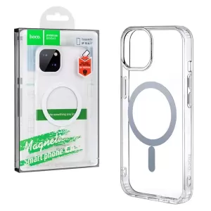 Чехол Силиконовый Hoco Magnetic series airbag для iPhone 15 Pro Max Прозрачный Чехол Силиконовый Hoco Magnetic series airbag для iPhone 15 Pro Max Прозрачный