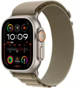 Часы Apple Watch Ultra 2 49 мм, L, Titanium Case with Olive Alpine Loop Часы Apple Watch Ultra 2 49 мм, L, Titanium Case with Olive Alpine Loop